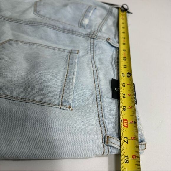 Blank NYC Womens The Madison Crop Distressed High Rise Patched Denim Pants Sz 32 - Picture 10 of 16